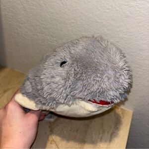 Pillow Pets Pee-Wees Shark Stuffed Animal Pillow Plush Grey Gray & White